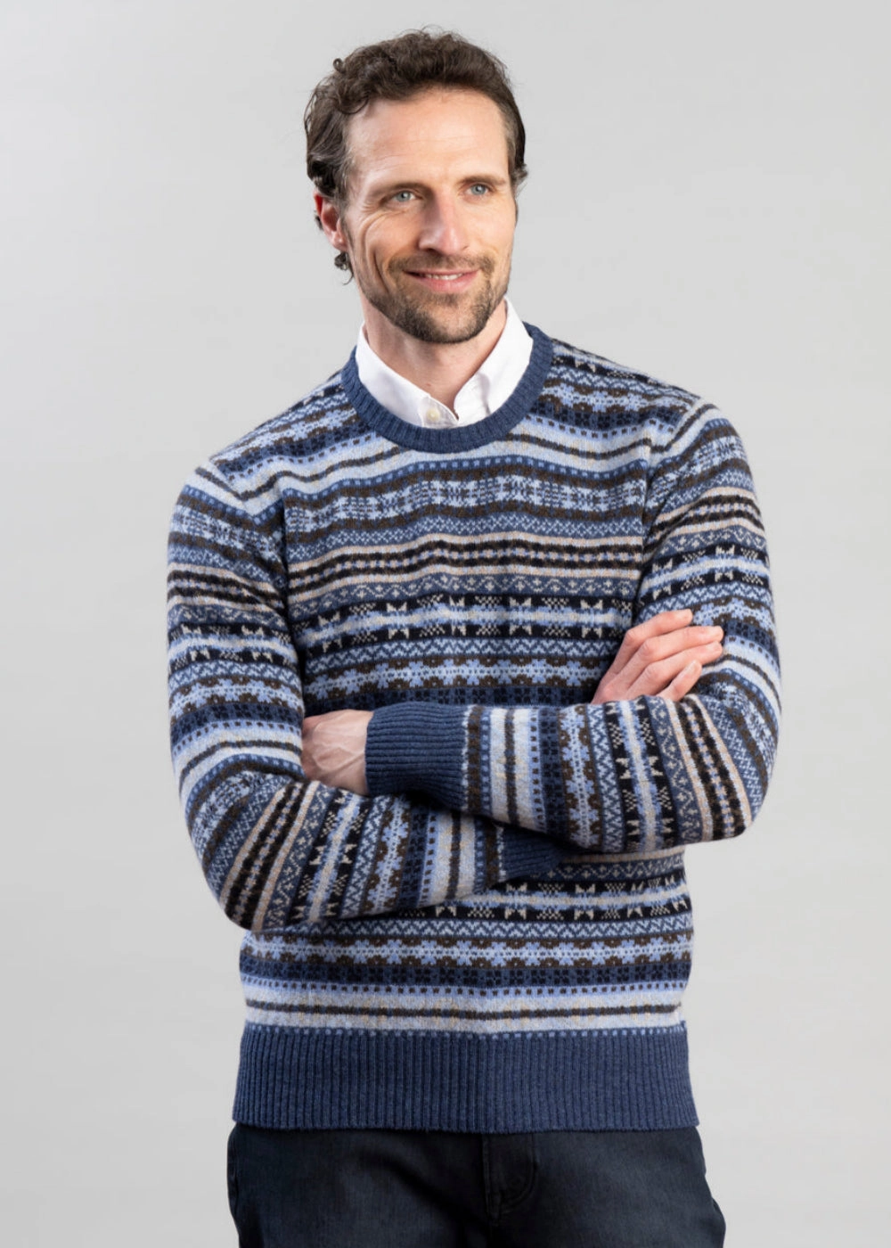 Clearance Savings Now Lambswool Fairisle Crew