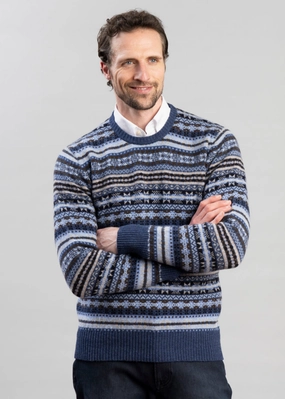 Clearance Savings Now Lambswool Fairisle Crew