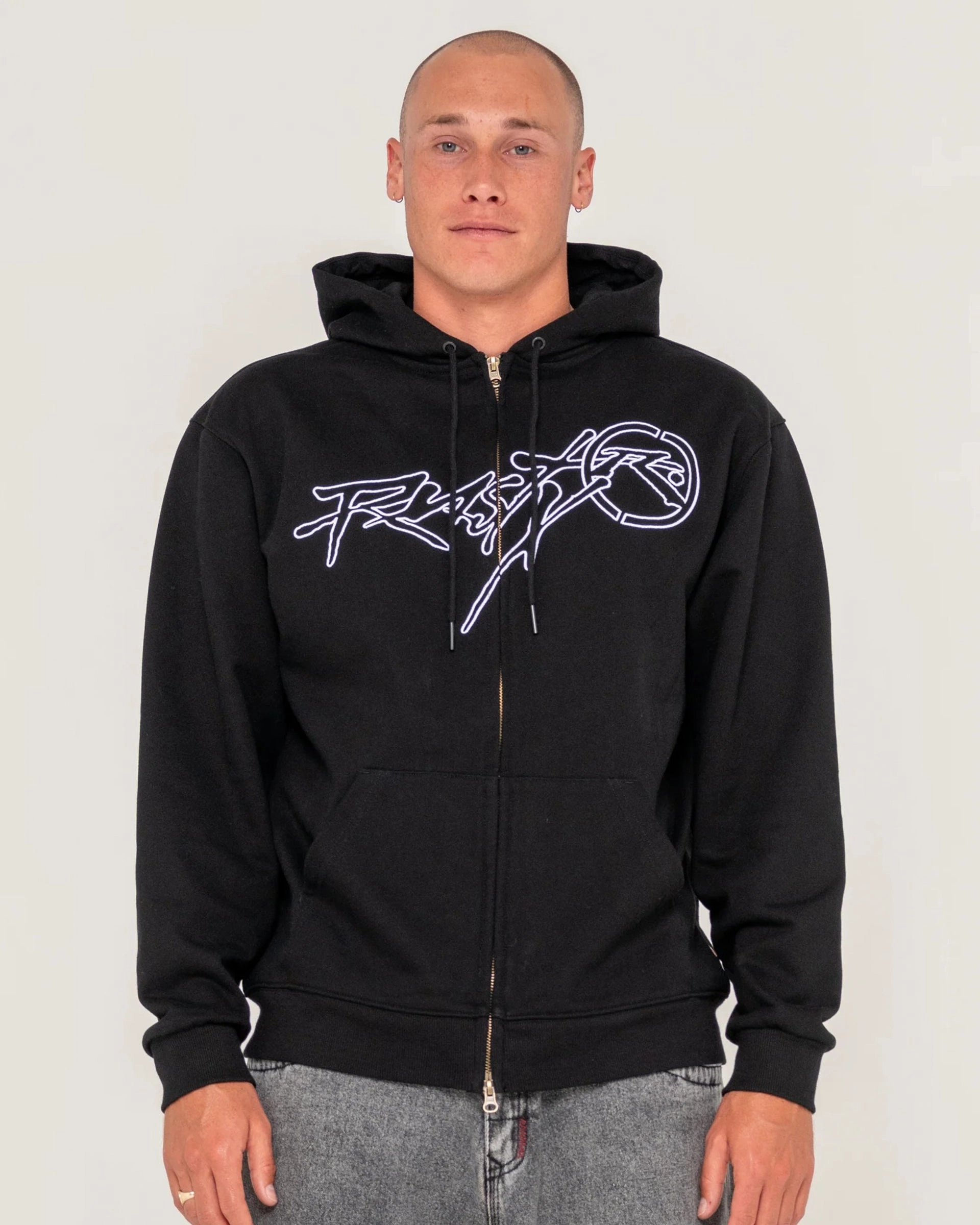 Hoodus Zip Thru Hooded Fleece - Black Limited Time Hot Deal Flash Deal Today