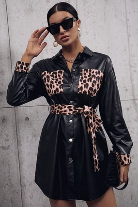 Ivy Lane Tied Leopard Snap Down Trench Coat Todays Best Deal