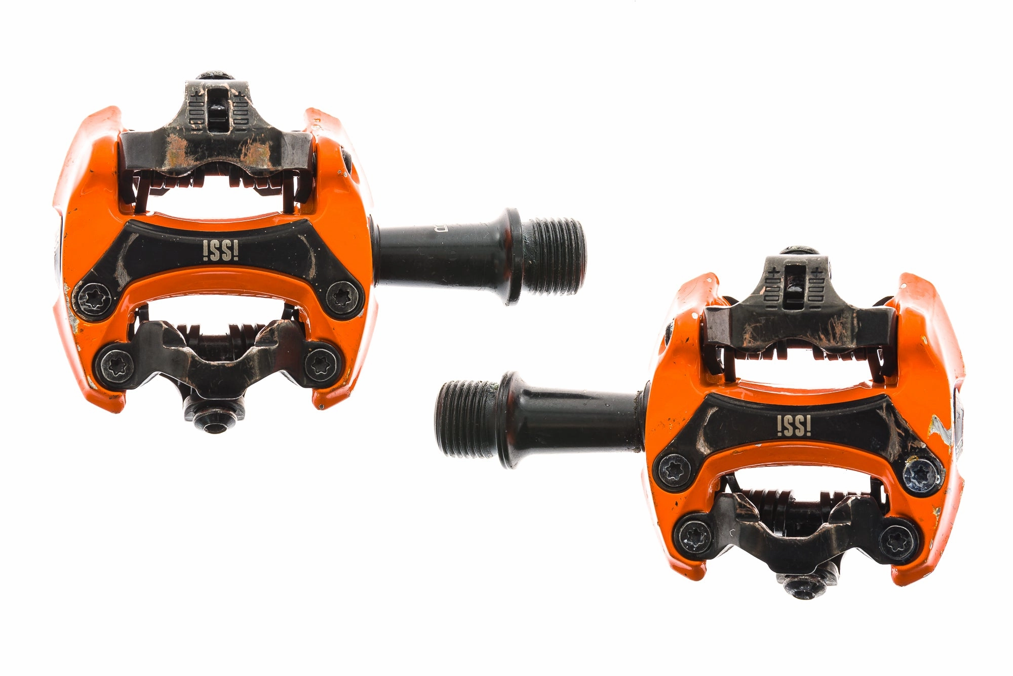 Issi Flash II Pedals Clipless 52.5mm Spindle Orange - Pre-Owned