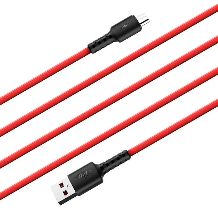 Itel Icd-28 Fast Charging Micro Usb Data Cable Red 2M Todays Special Picks