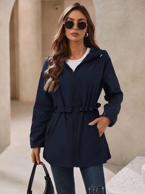 Ivy Lane Outdoor Waterproof Long Sleeve Hooded Windbreaker Sale Ending Soon Dont Wait Save