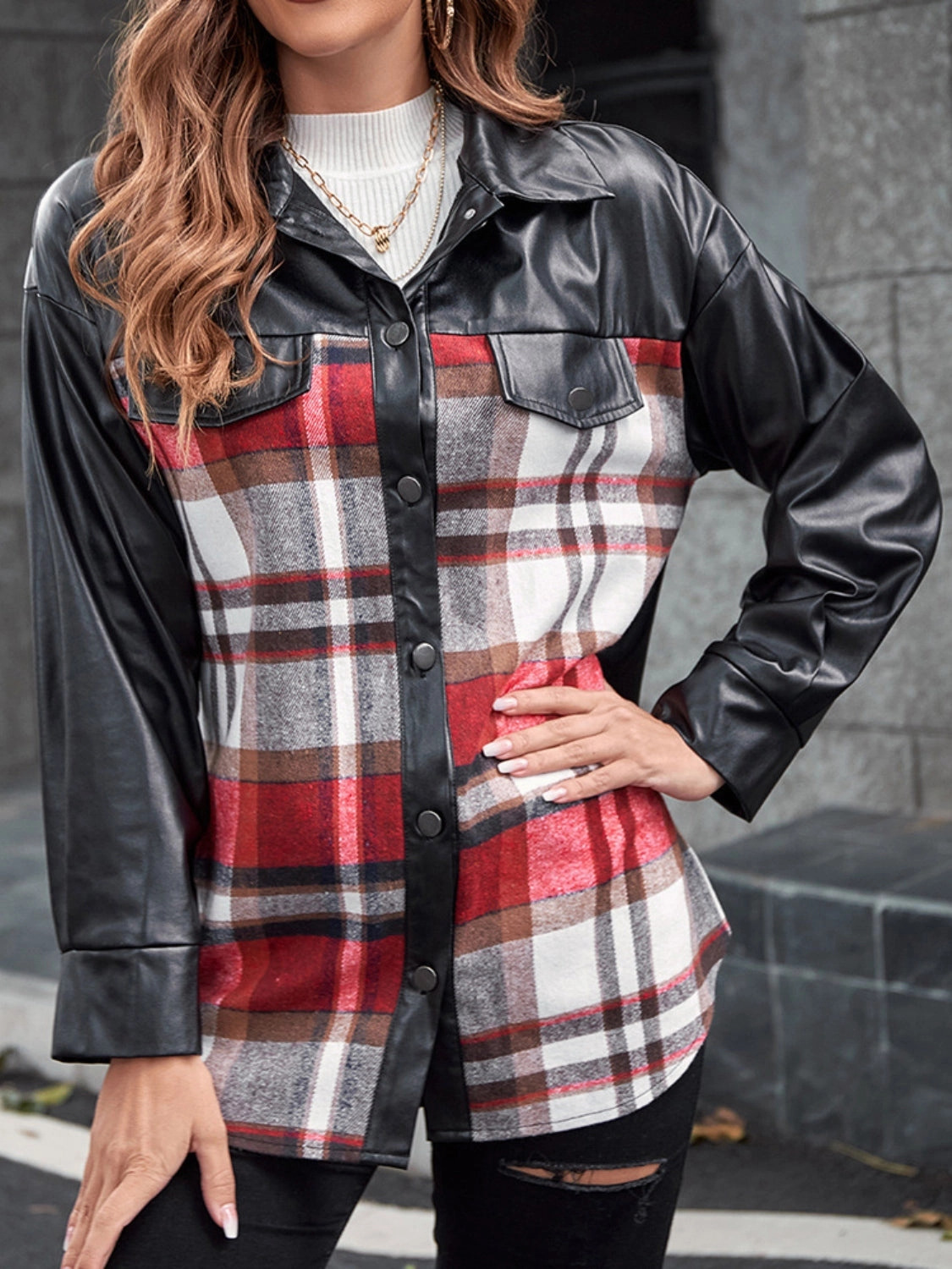 Ivy Lane Plaid Button Up Dropped Shoulder Jacket Dont Miss Todays Deal Perfect Gift Offer