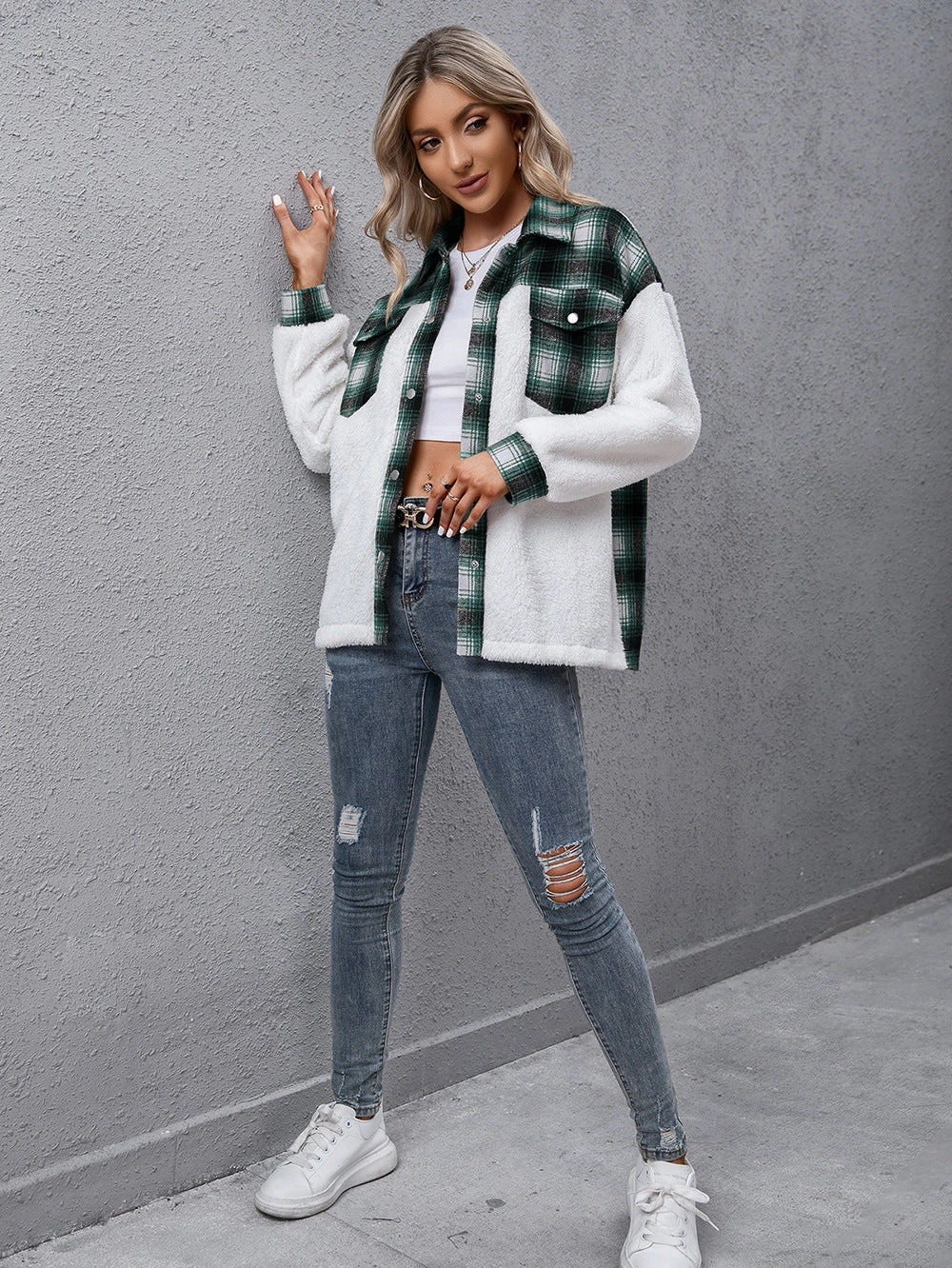Instant Savings Deal Trending Today Steal Ivy Lane Plaid Collared Neck Button Down Jacket