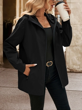 Steal Todays Offer Ivy Lane Pocketed Zip Up Hooded Jacket