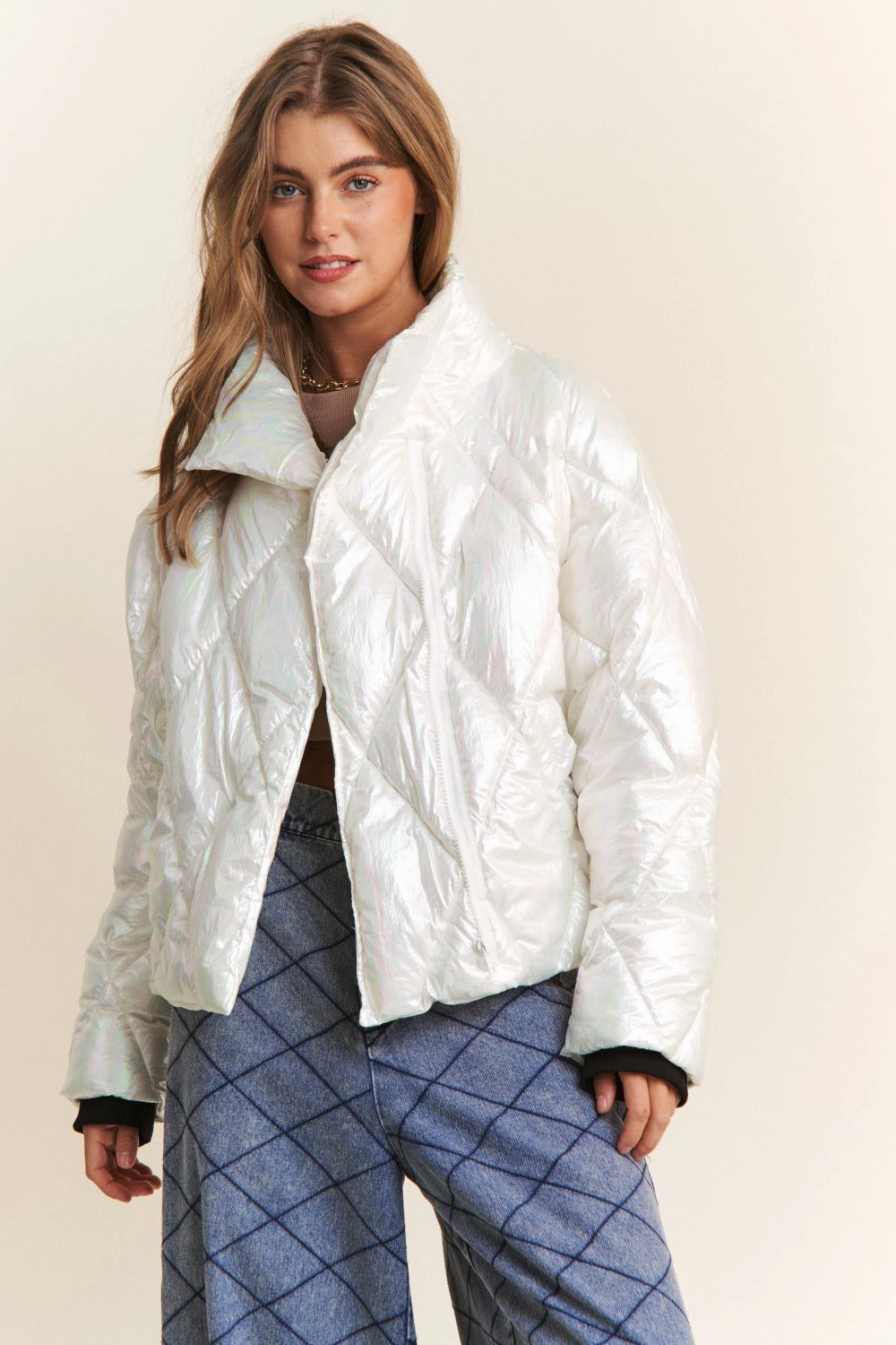 J.Nna Quilted Mock Neck Puffer Jacket Hot Deal Alert Exclusive Holiday Deal