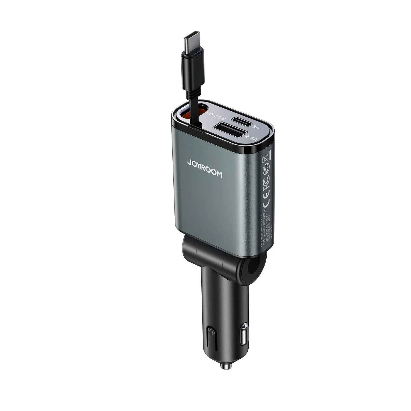 Hot Deal Alert Joyroom Jr-Ccl07 30W 3-In-1 Retractable Cable Car Charger