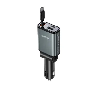 Hot Deal Alert Joyroom Jr-Ccl07 30W 3-In-1 Retractable Cable Car Charger