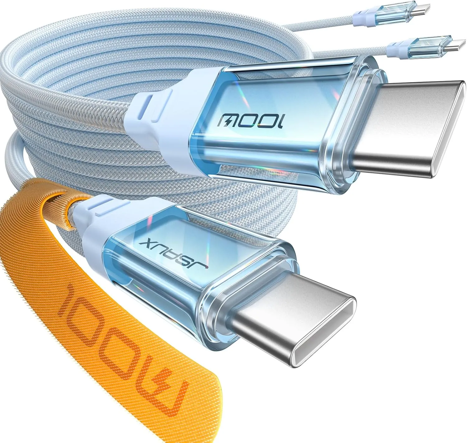 Shop the Best Deals Jsaux Cc0057 Transparent 100W Usb-C To Usb-C Charging Cable 2M