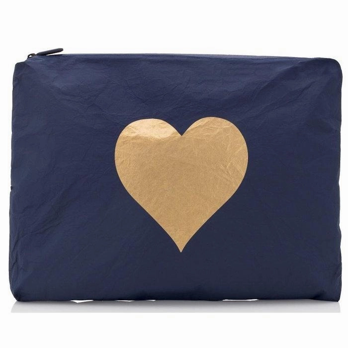 Jumbo Zipper Pack Navy With Gold Heart Special Steal Event
