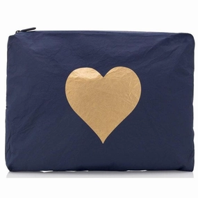 Jumbo Zipper Pack Navy With Gold Heart Special Steal Event