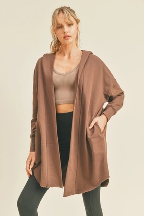 Todays Trending Deals Kimberly C Open Front Longline Hooded Cardigan