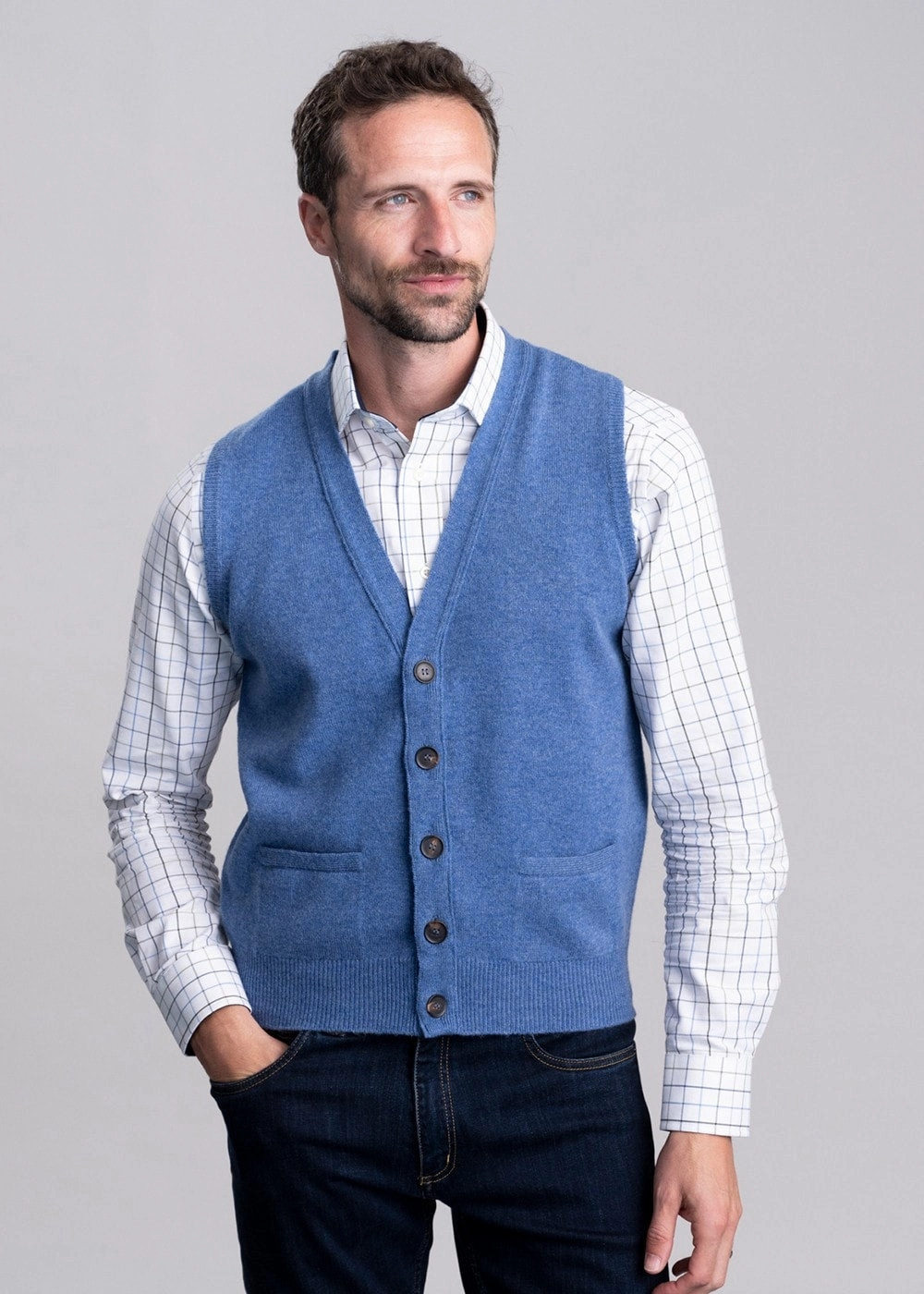 Best Seller Discount Save More Online Lambswool 2 Ply Waistcoat