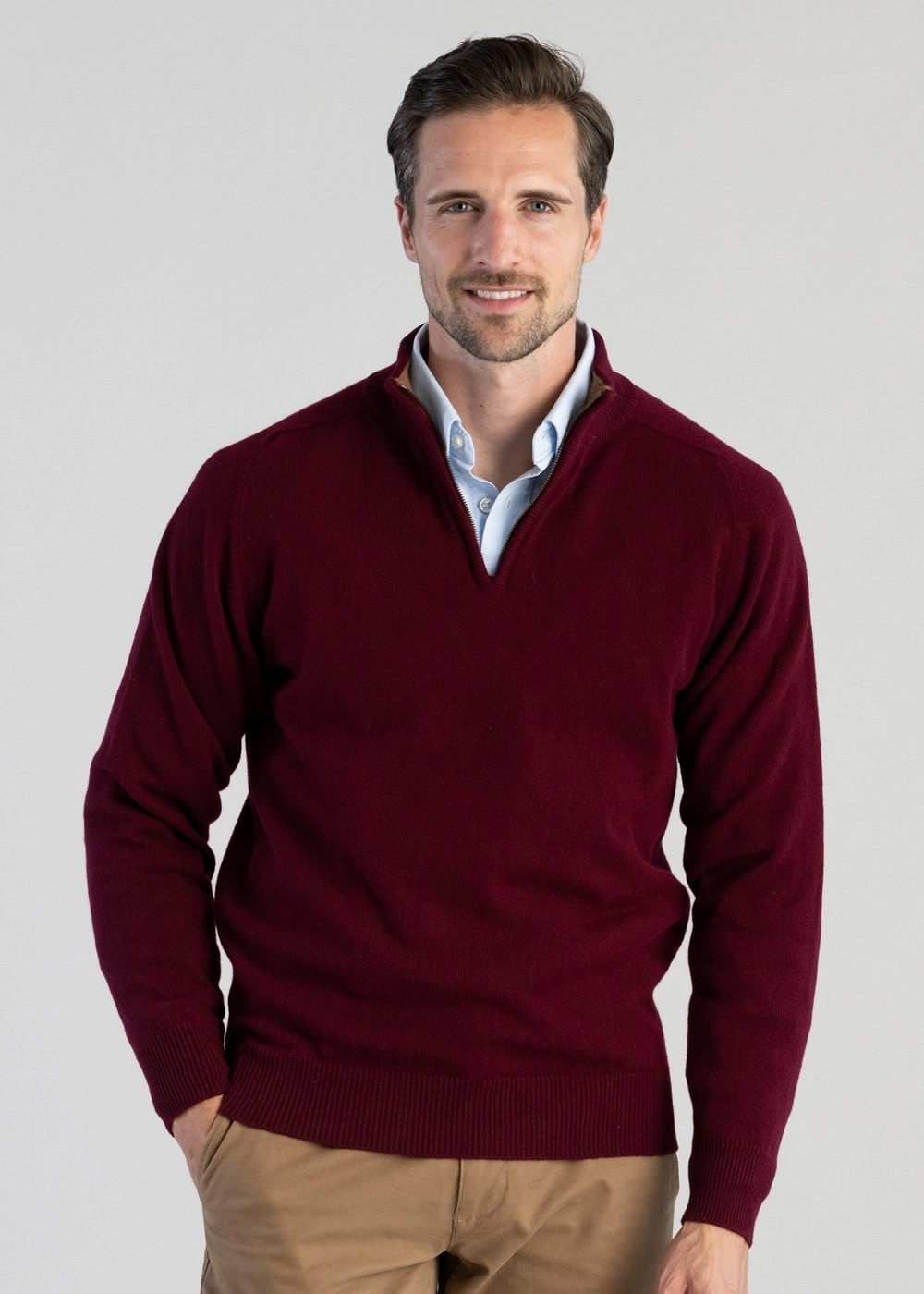 Lambswool 2 Ply Zip Neck Today Only Special Price Slash Today