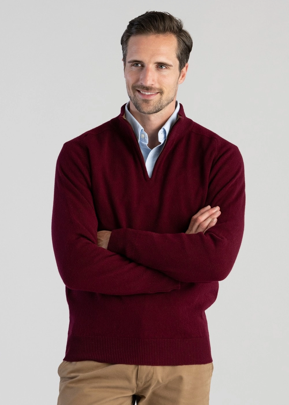 Lambswool 2 Ply Zip Neck Special Deals Online Clearance Blowout