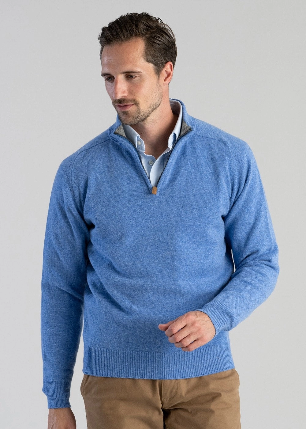 Hot Deals Today Lambswool 2 Ply Zip Neck