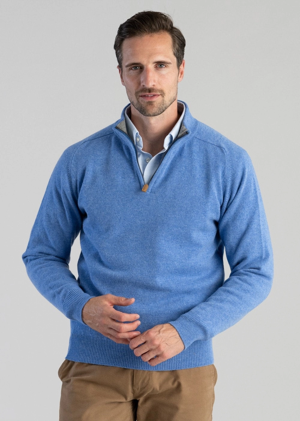 Today Only Offer Hot Offer Inside Lambswool 2 Ply Zip Neck