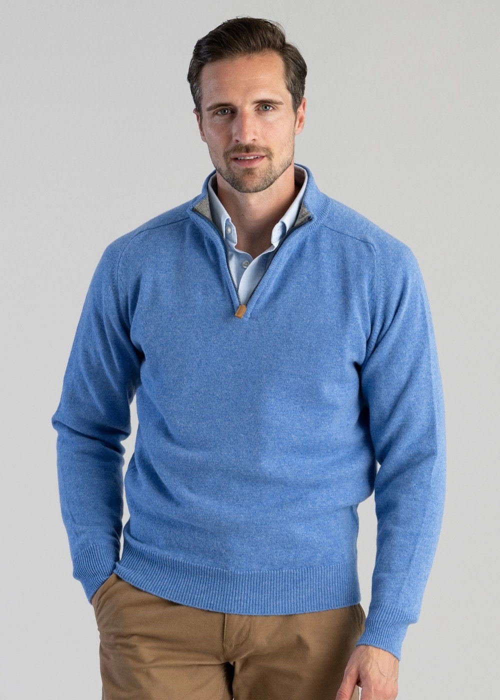 Lambswool 2 Ply Zip Neck Limited Edition Offer