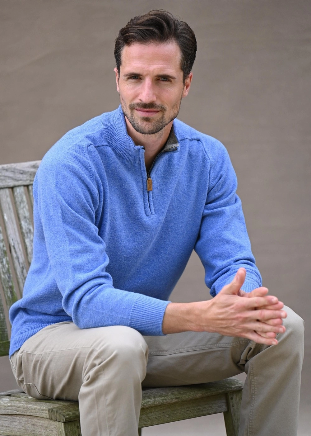 Hot Sale Frenzy Lambswool 2 Ply Zip Neck