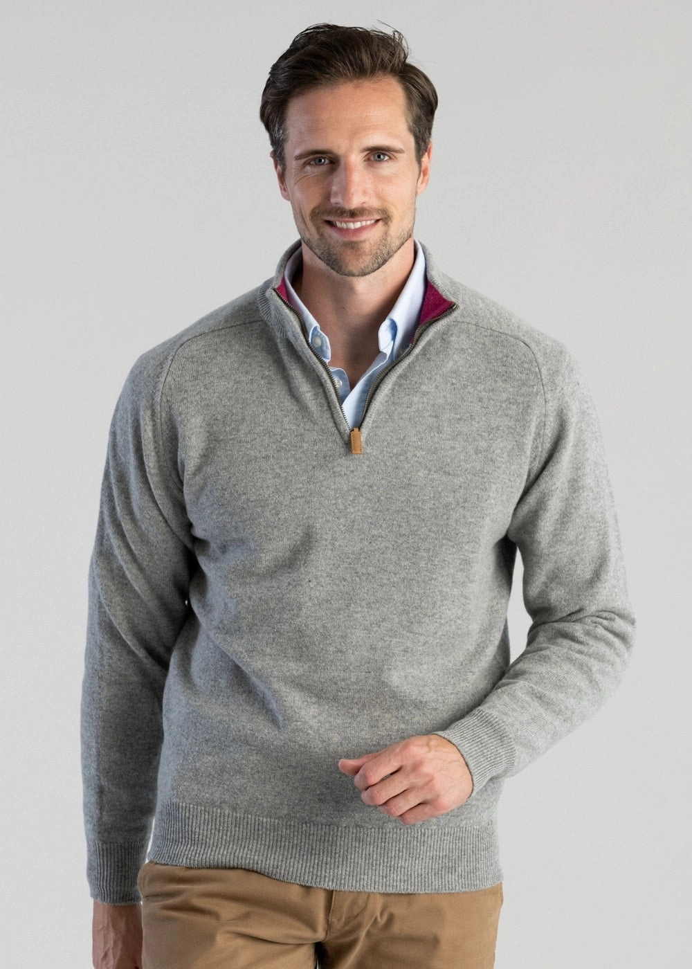 Special Steal Event Clearance Event Lambswool 2 Ply Zip Neck