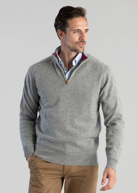 Big Price Drop Lambswool 2 Ply Zip Neck