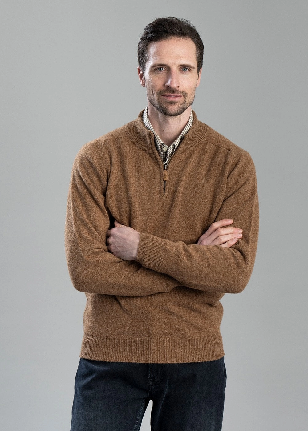 Special Online Offer Lambswool 2 Ply Zip Neck