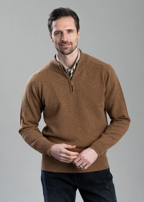 Lambswool 2 Ply Zip Neck Hot Item Clearance