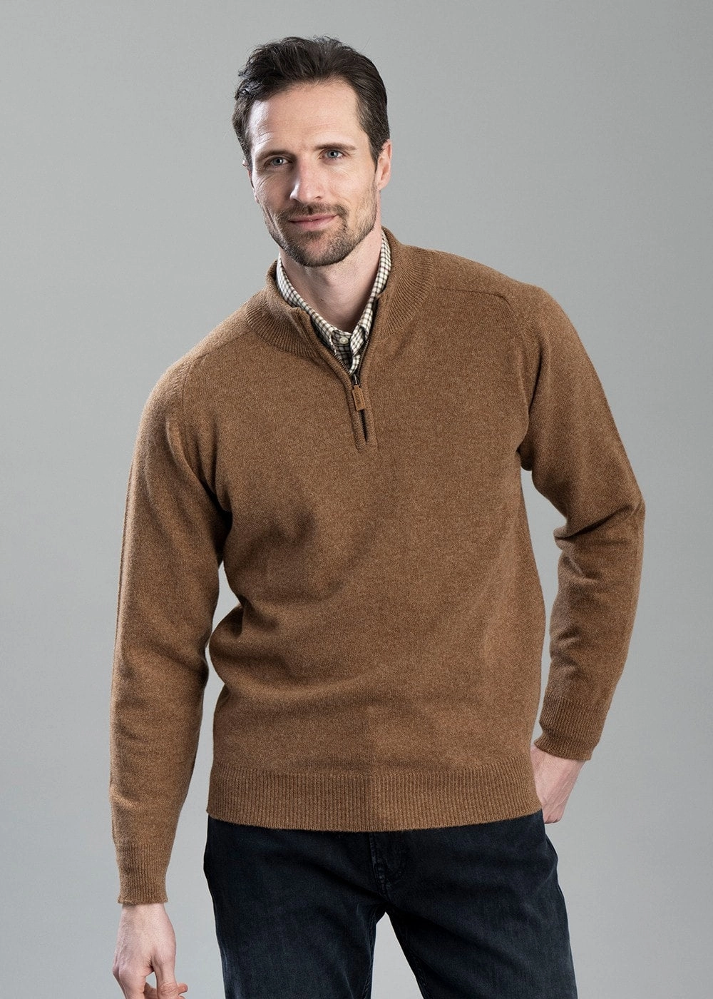 Todays Steal Lambswool 2 Ply Zip Neck