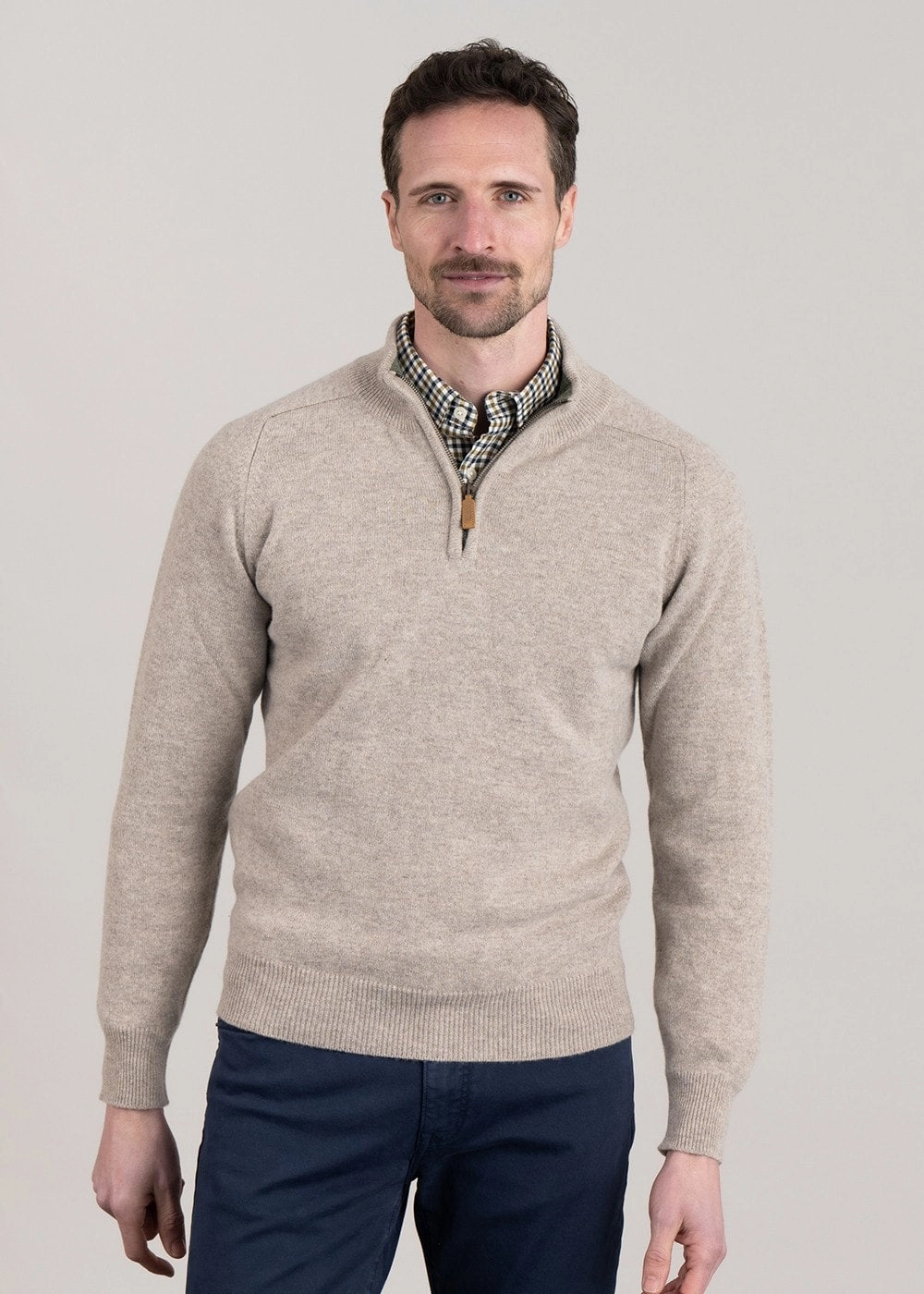 Lambswool 2 Ply Zip Neck Mega Discount Event