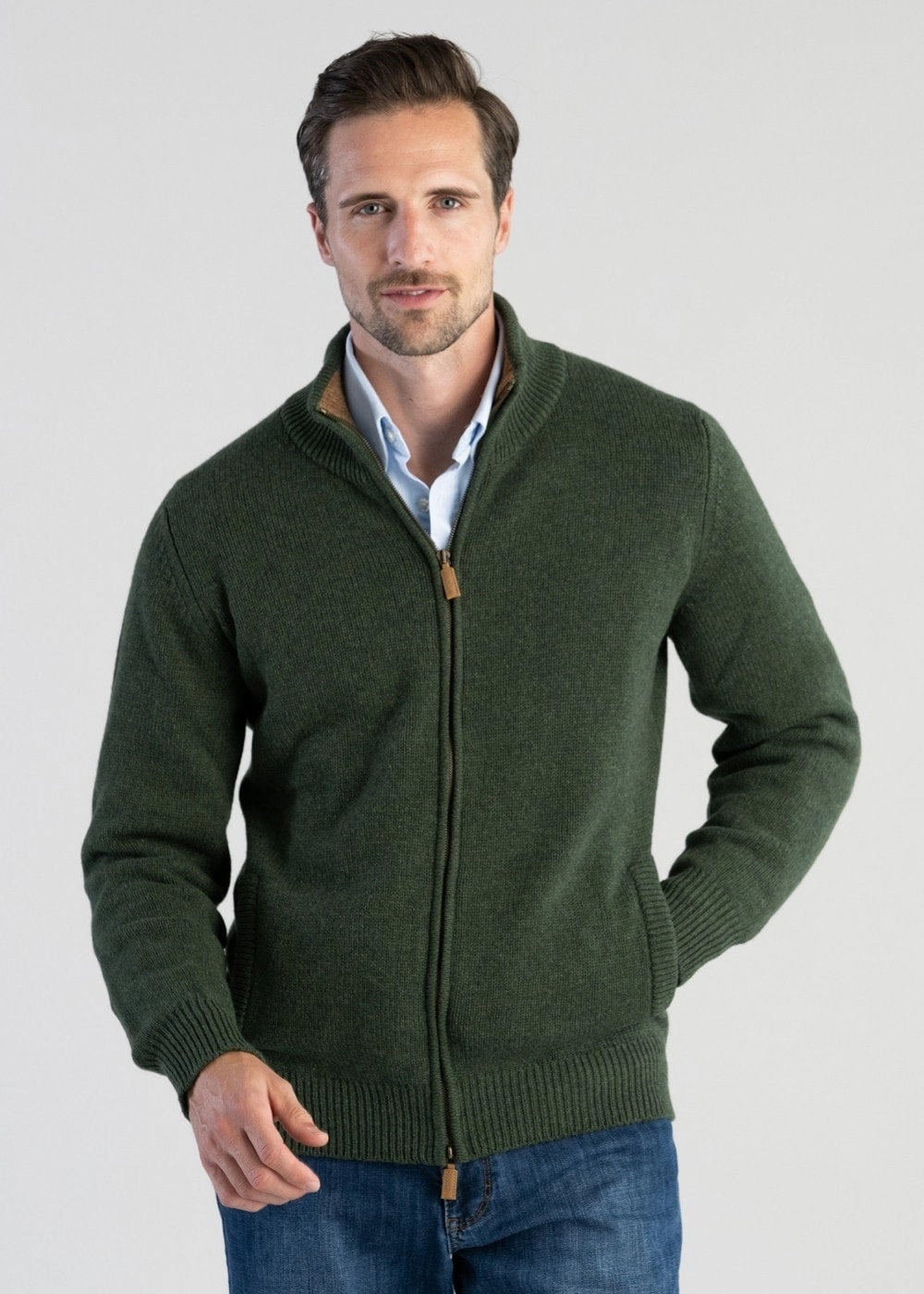 Lambswool 4 Ply Plain Jacket Daily Hot Deal