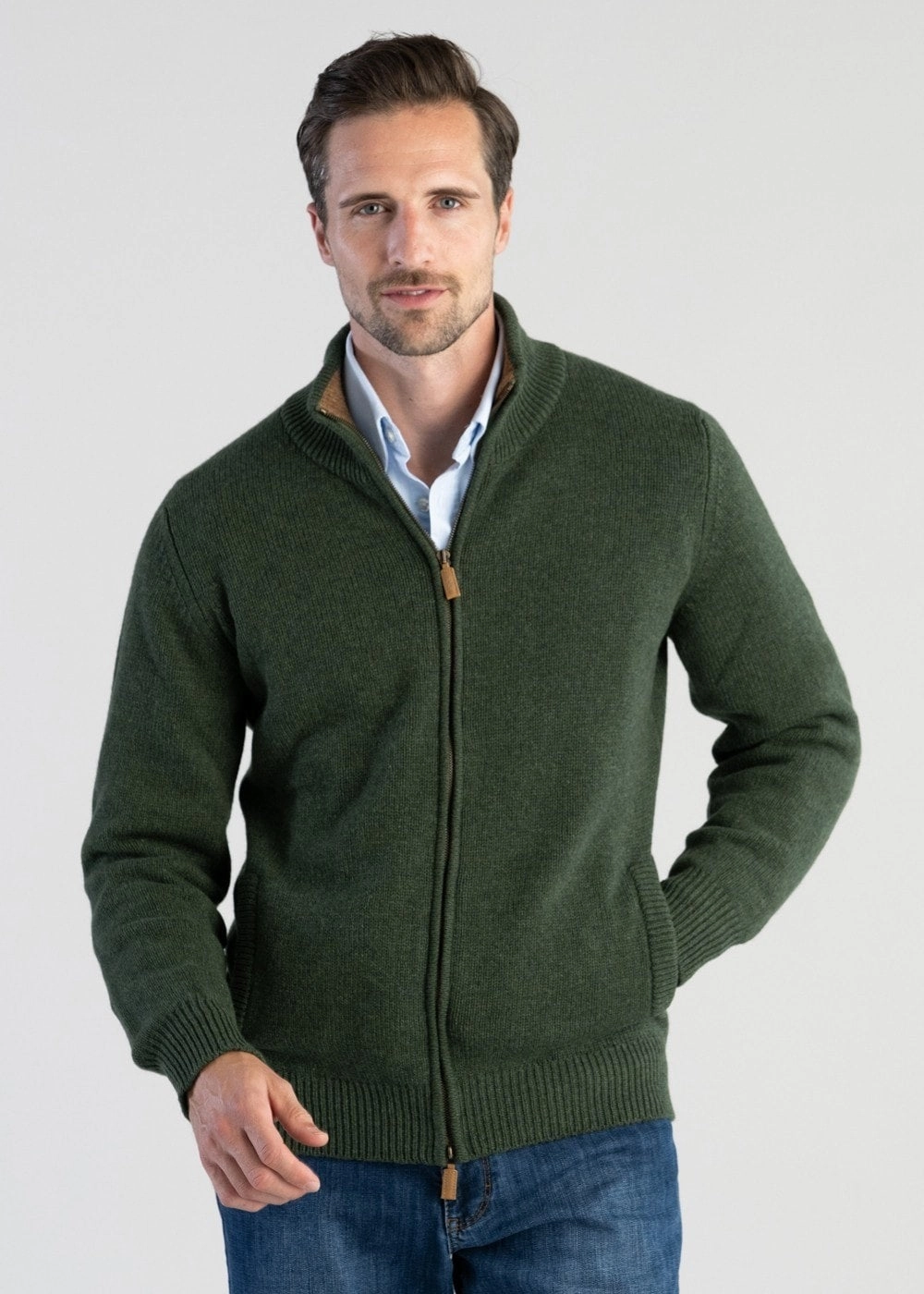 Price Slash Today Lambswool 4 Ply Plain Jacket