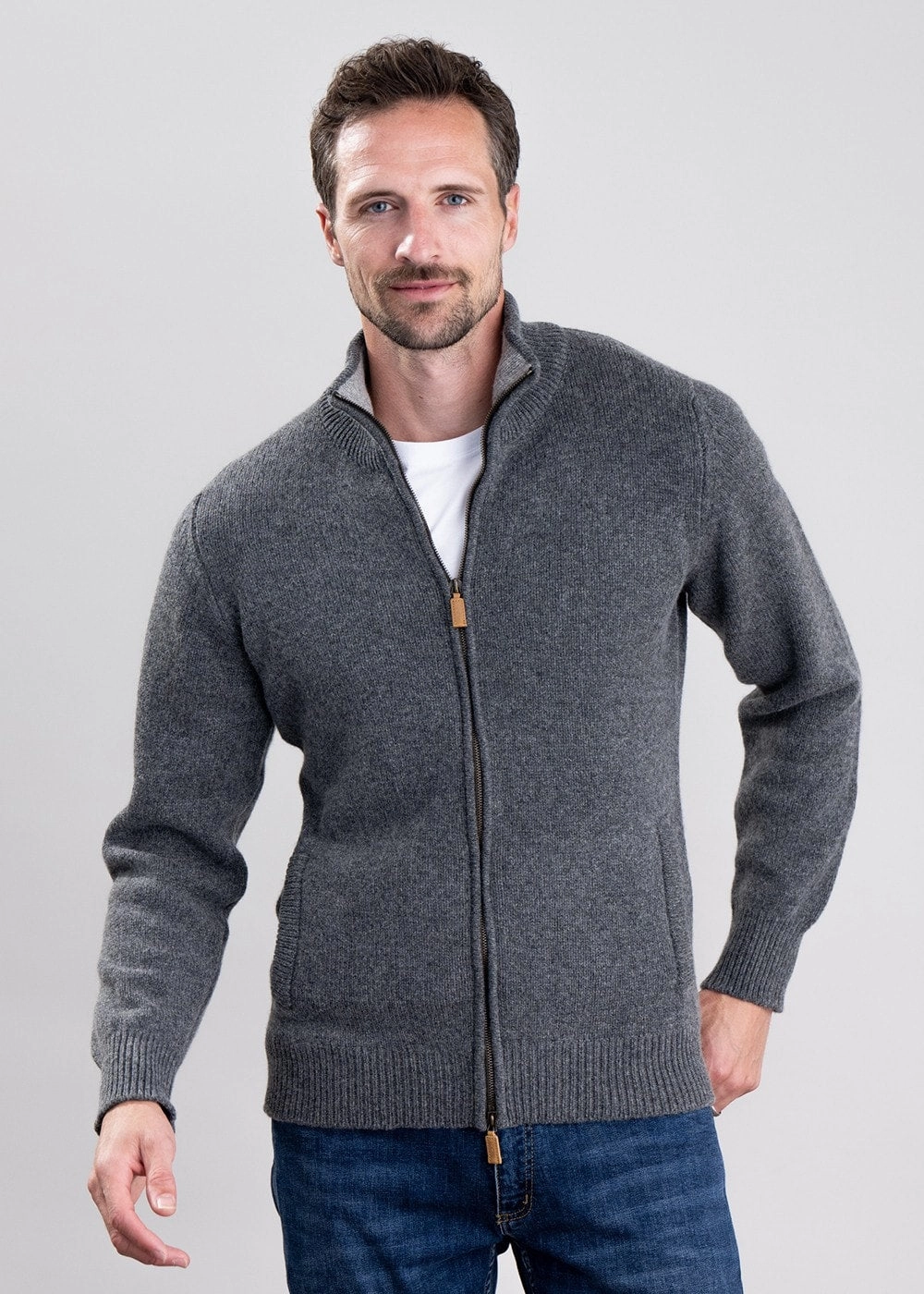 Lambswool 4 Ply Plain Jacket Limited Stock Offer