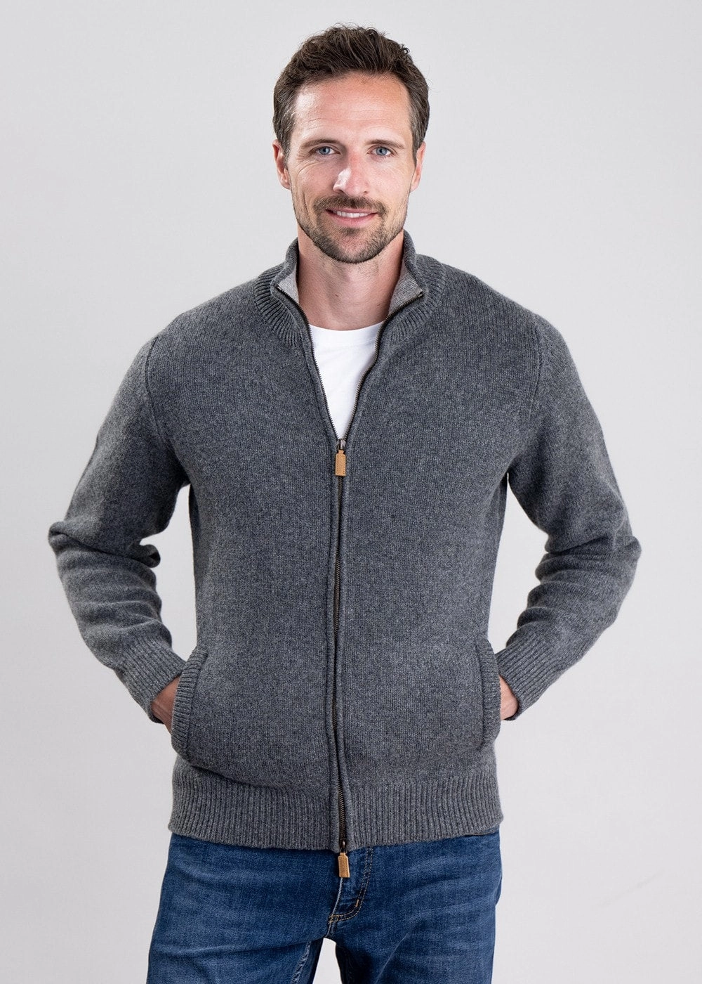 Lambswool 4 Ply Plain Jacket Gift Sale Event