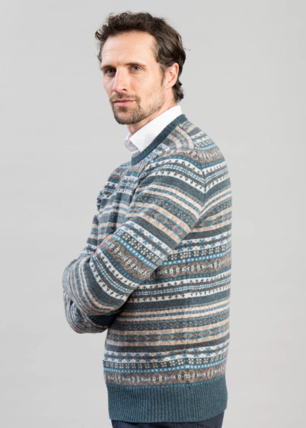 Big Savings Today Lambswool Fairisle Crew