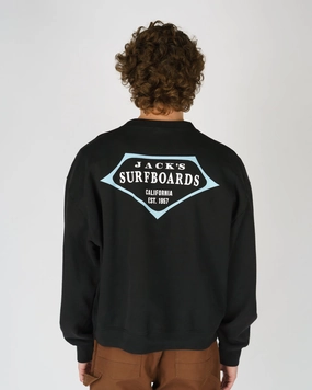 Retro Lam Heavyweight Crewneck - Black Hot Clearance Now