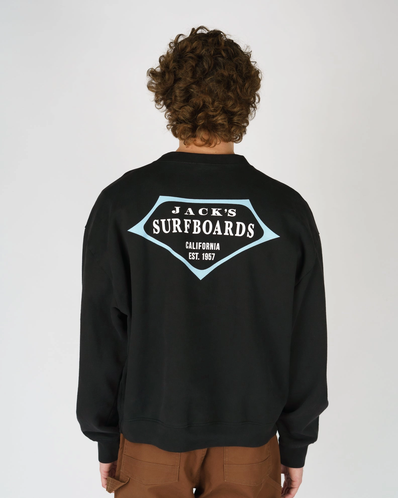 Retro Lam Heavyweight Crewneck - Black Hot Clearance Now