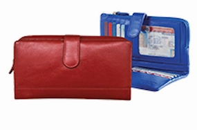 Todays Best Deal Leather Rfid Blocking Wallet / Zip Phone Pocket