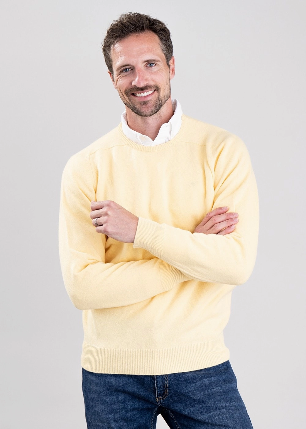 Leven 2 Ply Lambswool Crew Neck Limited Time Steal Special Occasion Discount