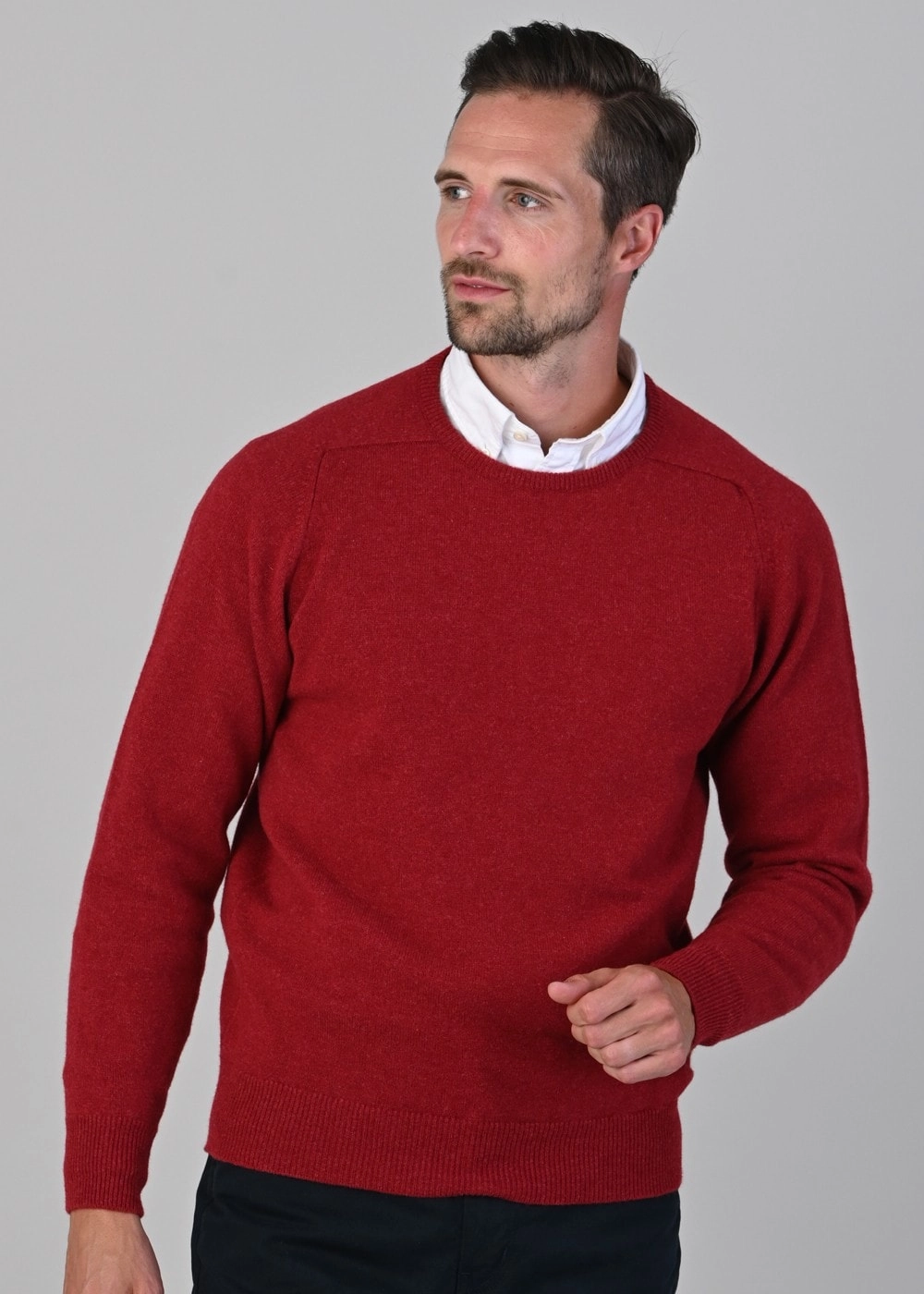 Leven 2 Ply Lambswool Crew Neck Plus Size Grab It Fast