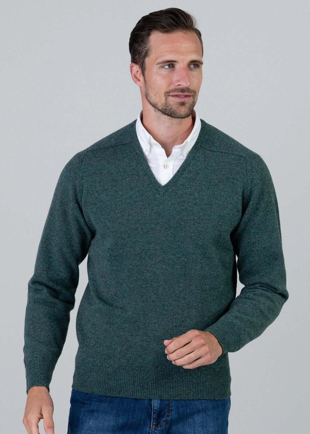 Leven 2 Ply Lambswool V-Neck Hot Offer Inside