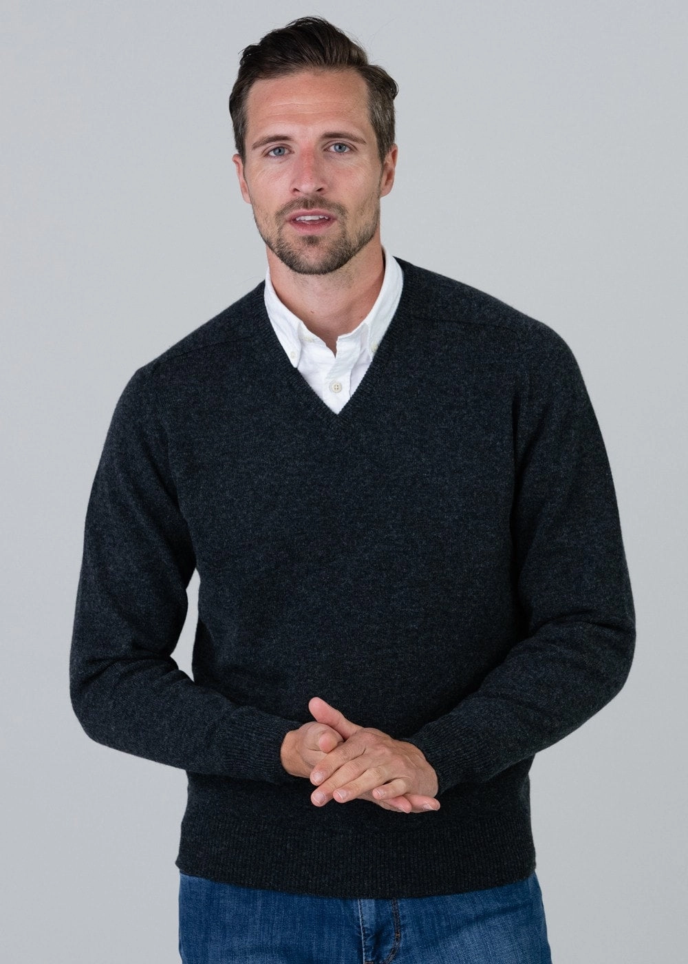 Leven 2 Ply Lambswool V-Neck Mega Hot Offer