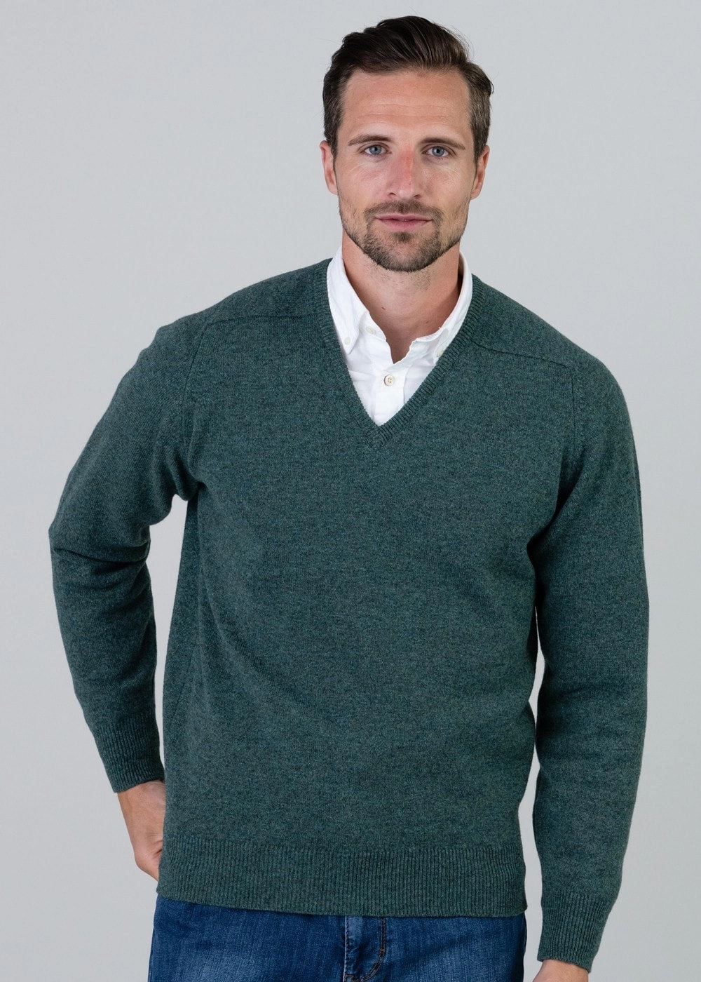 Leven 2 Ply Lambswool V-Neck Limited Time Offer