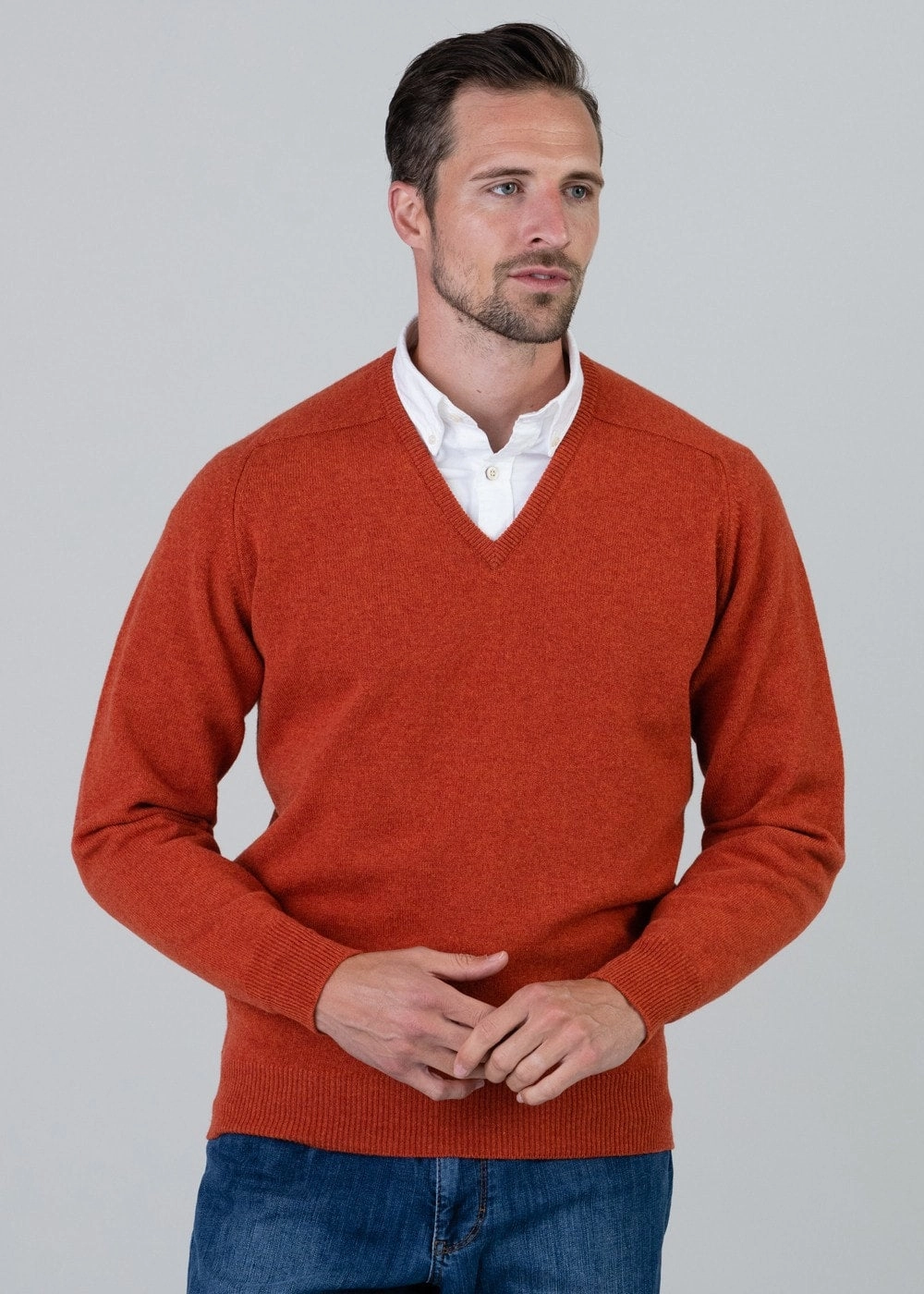 Leven 2 Ply Lambswool V-Neck Mega Savings Now Hot Item Clearance