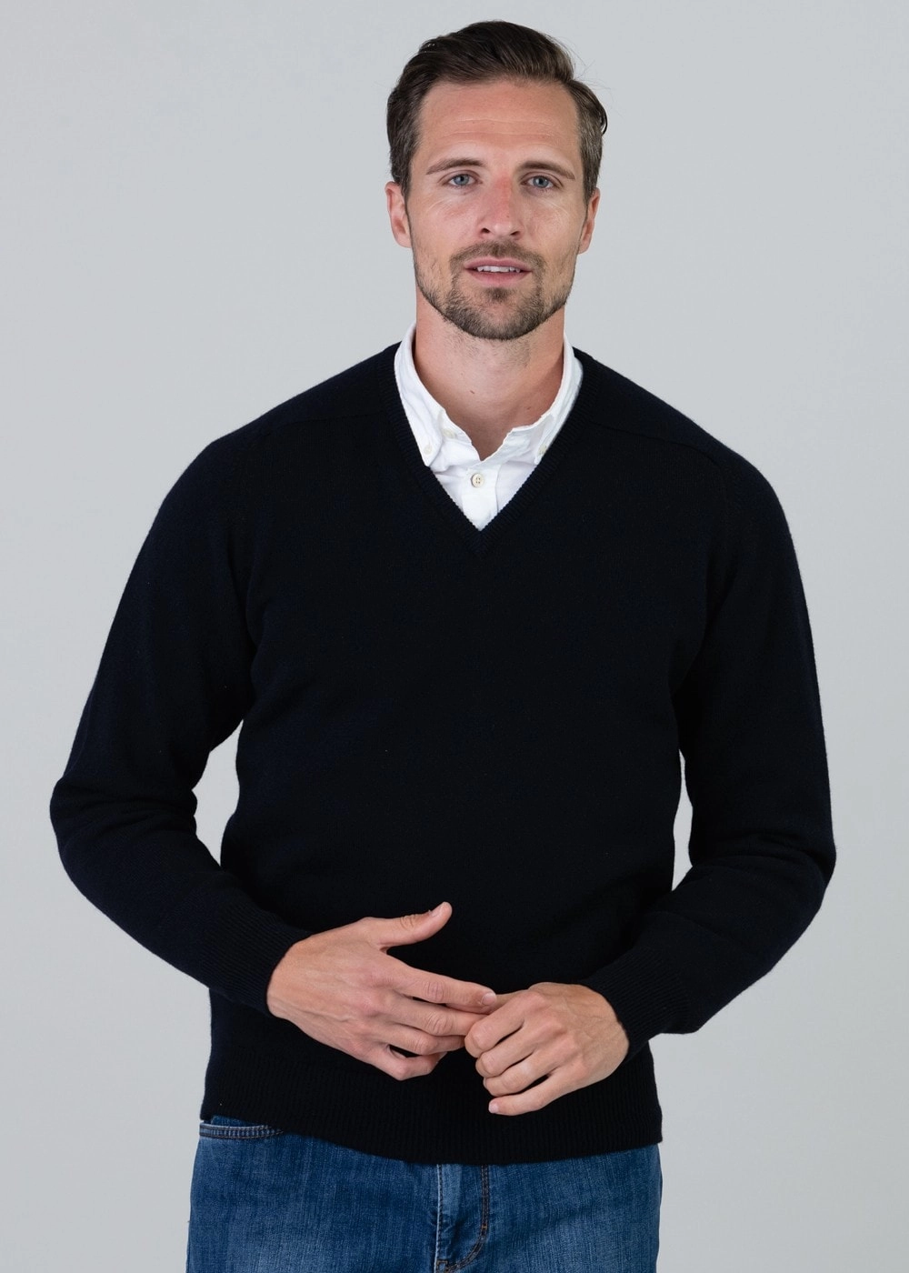 Leven 2 Ply Lambswool V-Neck Plus Size Trending Offer Today