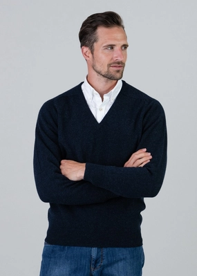 Leven 2 Ply Lambswool V-Neck Unmissable Deal Today