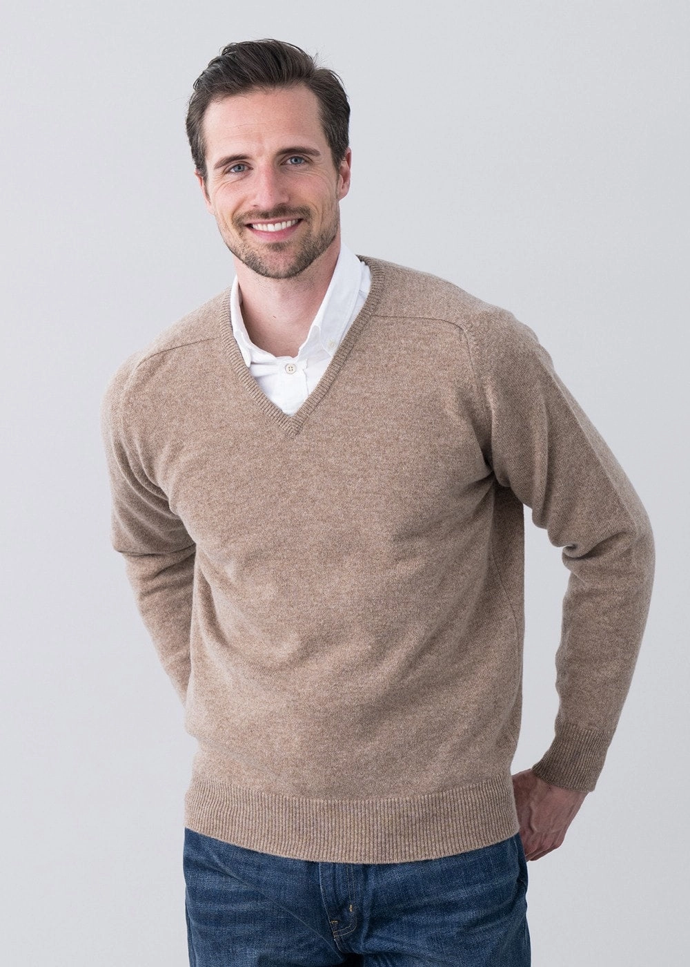 Dont Wait Save Today Leven 2 Ply Lambswool V-Neck