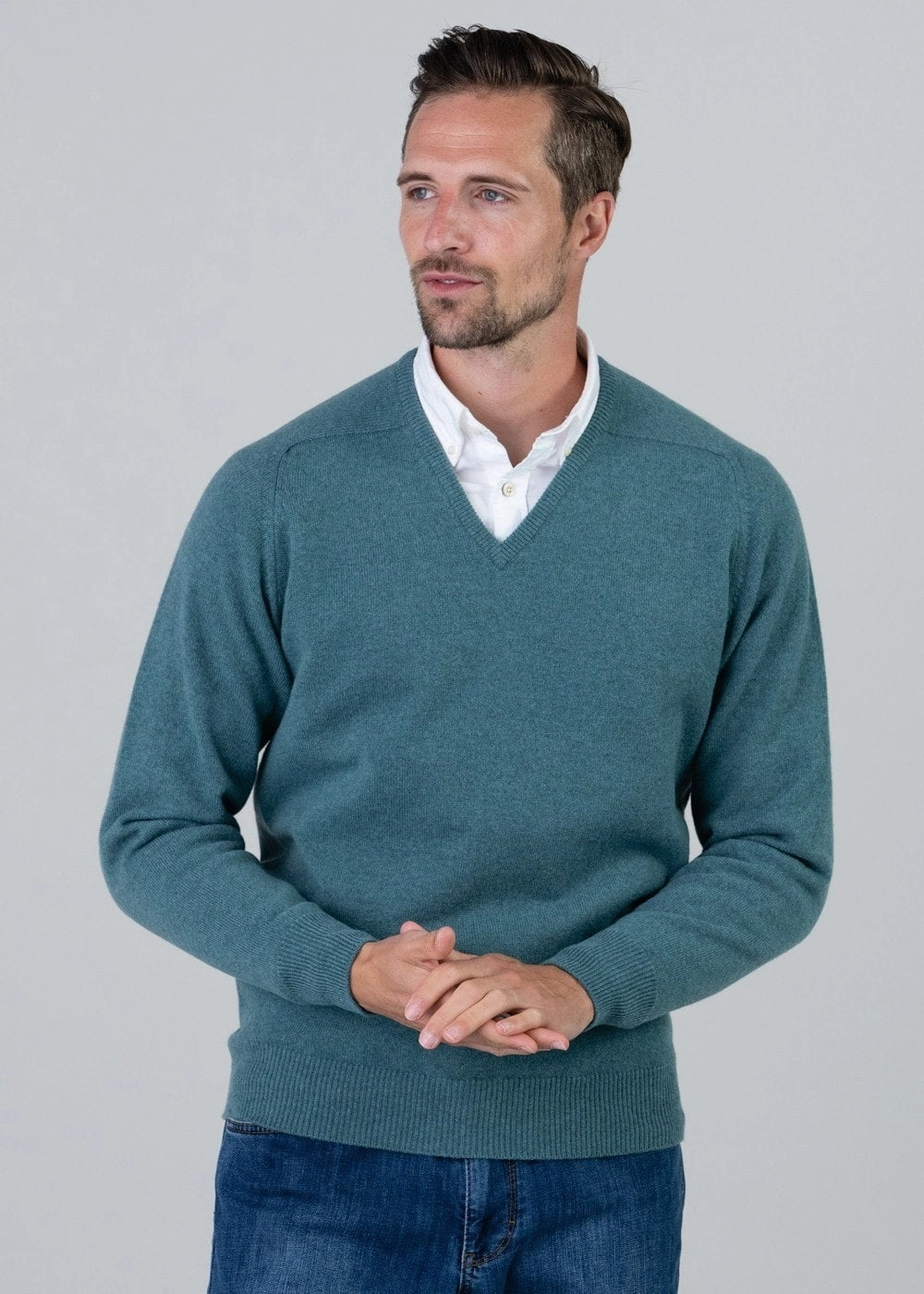 Leven 2 Ply Lambswool V-Neck Todays Trending Deals