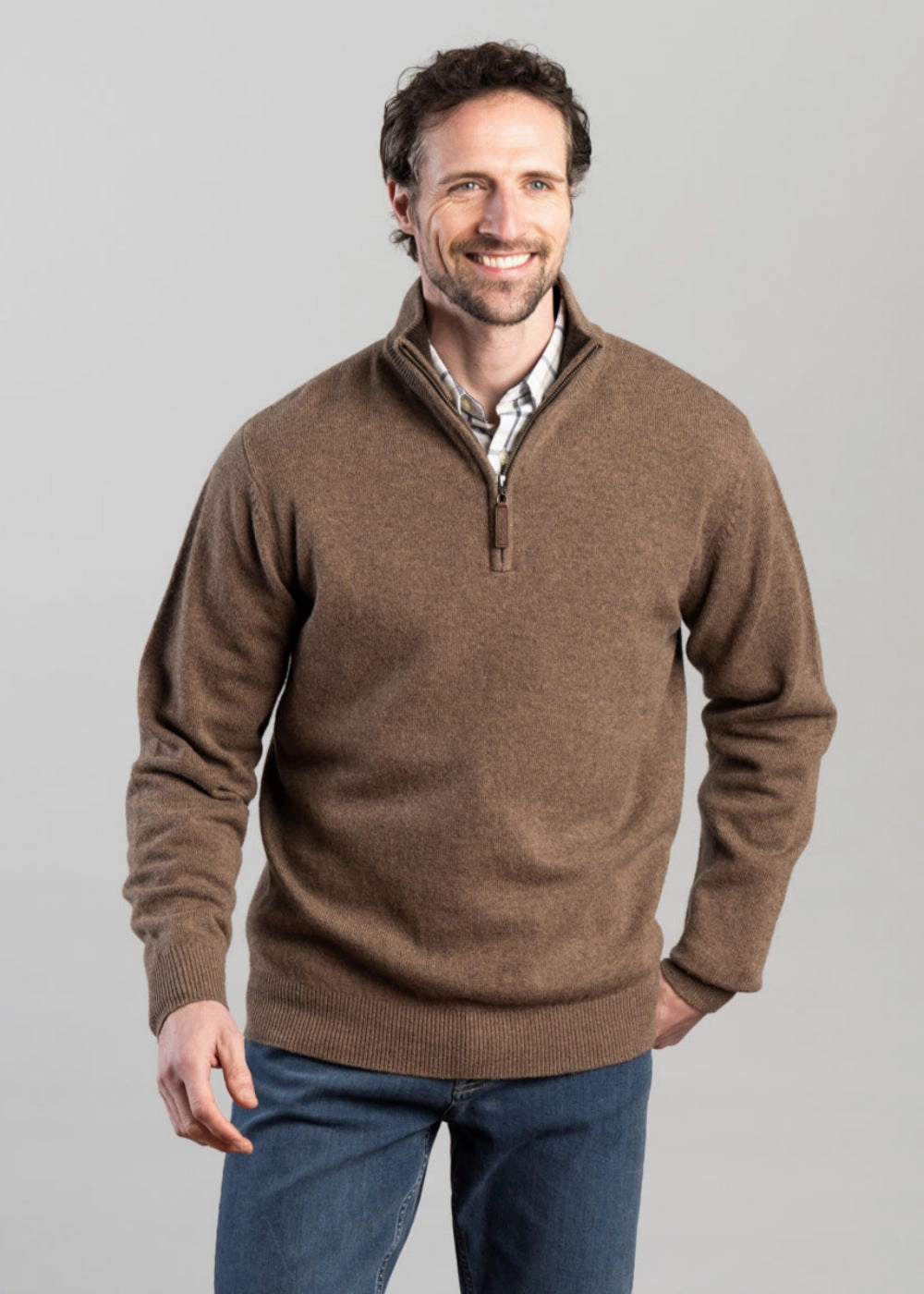 Lewis Lambswool 1/4 Zip Jumper Best Deal Online