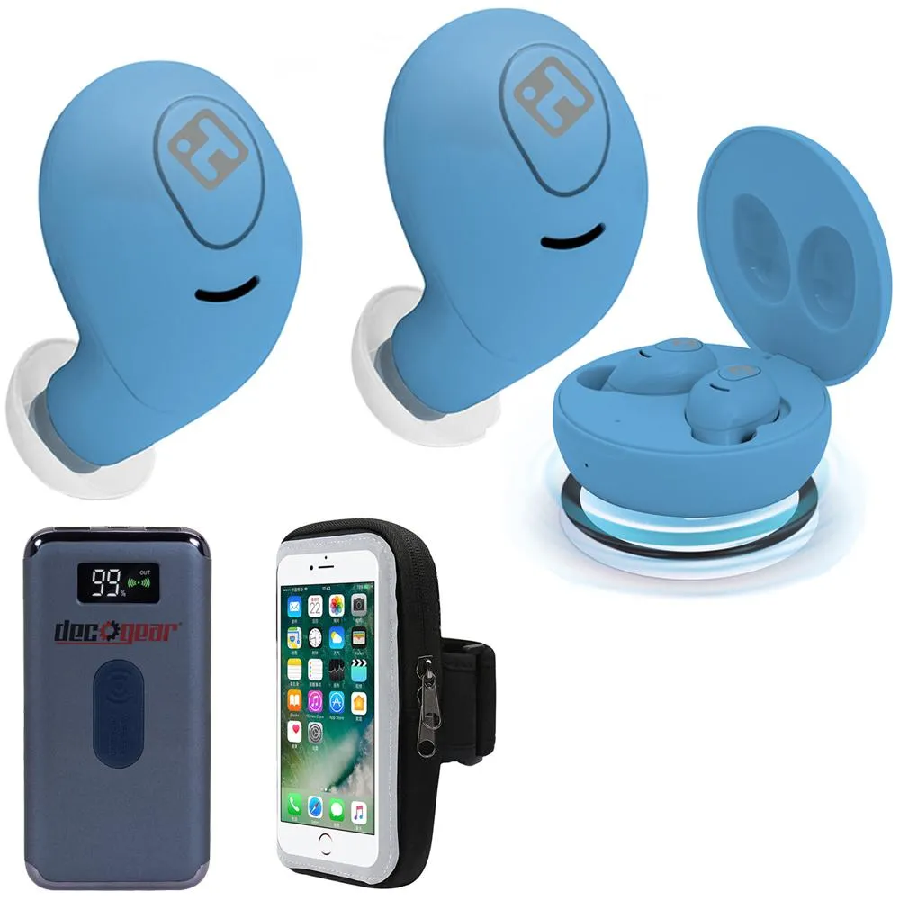 Ihome Hm-Au-Be-200-Bl Ihome Xt-59 True Wireless Earbuds, Blue W/ Accessories Bundle Instant Hot Deal